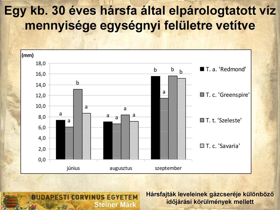 egységnyi felületre vetítve (mm) 18,0 16,0 14,0 12,0 T.