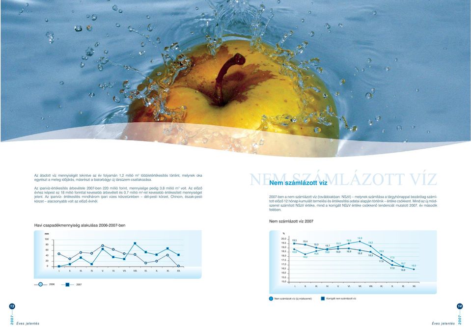 Az elõzõ évhez képest ez 18 millió forinttal kevesebb árbevételt és,7 millió m 3 -rel kevesebb értékesített mennyiséget jelent.