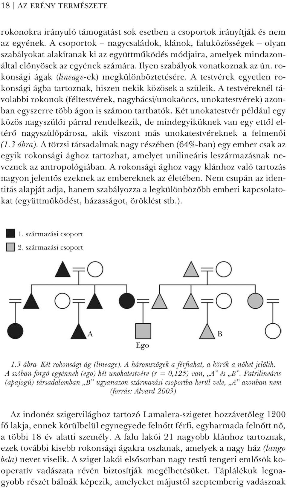 rokonsági ágak (lineage-ek) megkülönböztetésére. A testvérek egyetlen rokonsági ágba tartoznak, hiszen nekik közösek a szüleik.