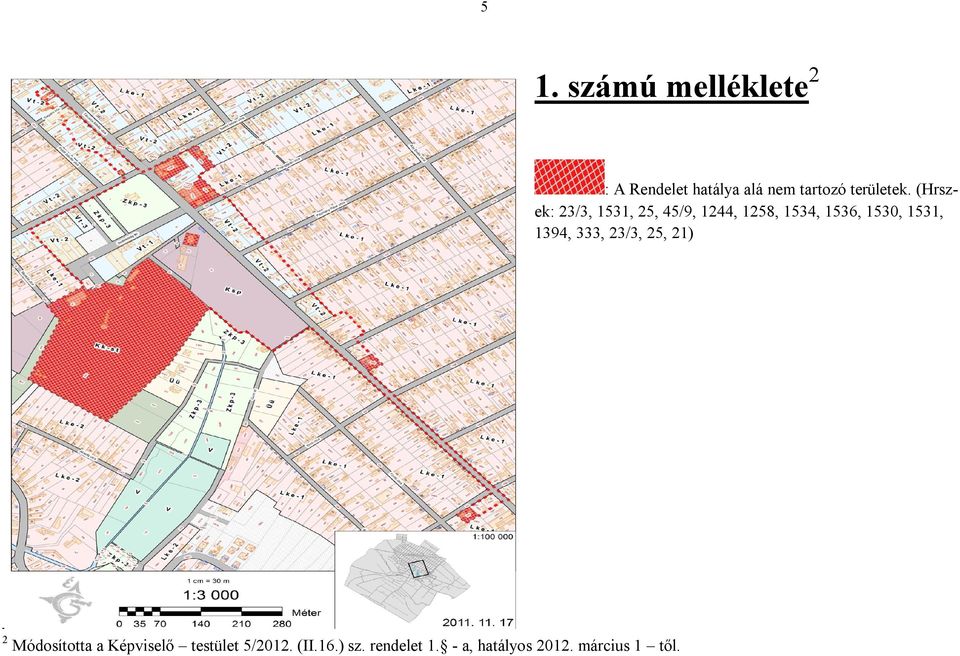 (Hrszek: 23/3, 1531, 25, 45/9, 1244, 1258, 1534, 1536, 1530, 1531,