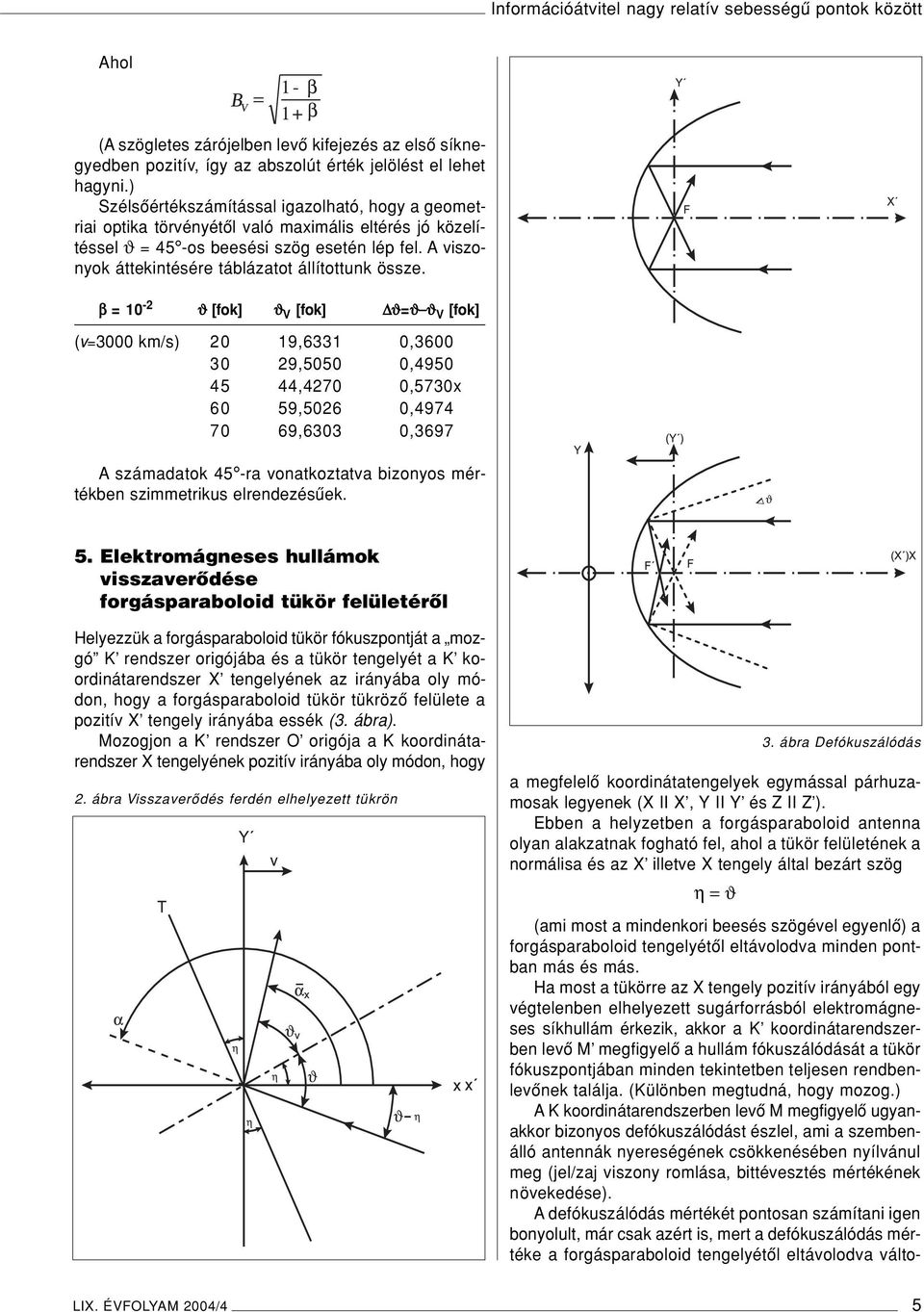 A viszonyok áttekintésére táblázatot állítottunk össze.