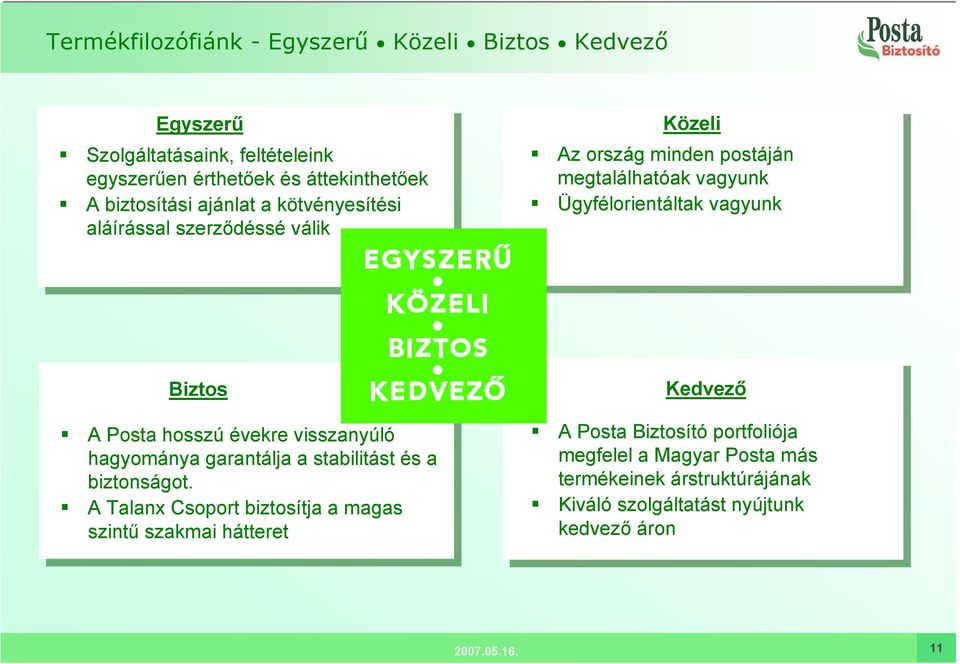 A Posta hosszú évekre visszanyúló hagyománya garantálja a stabilitást és a biztonságot.