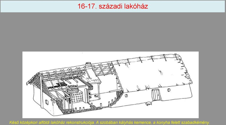 alföldi lakóház rekonstrukciója.