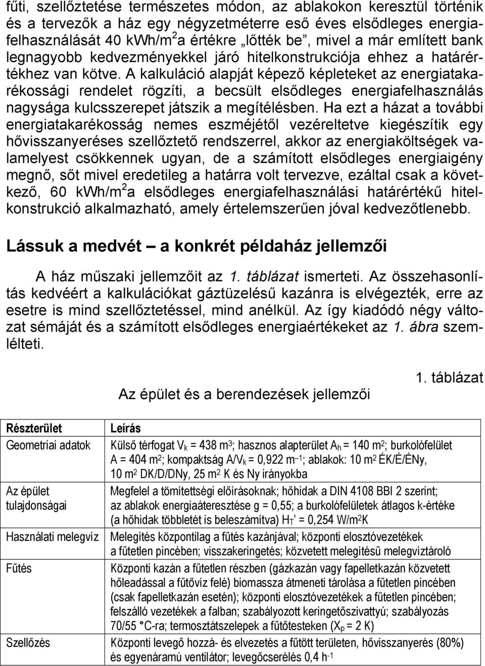 A kalkuláció alapját képező képleteket az energiatakarékossági rendelet rögzíti, a becsült elsődleges energiafelhasználás nagysága kulcsszerepet játszik a megítélésben.