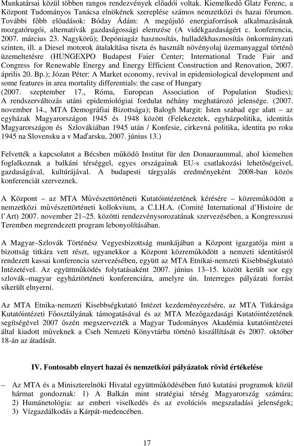 Nagykörű); Depóniagáz hasznosítás, hulladékhasznosítás önkormányzati szinten, ill.