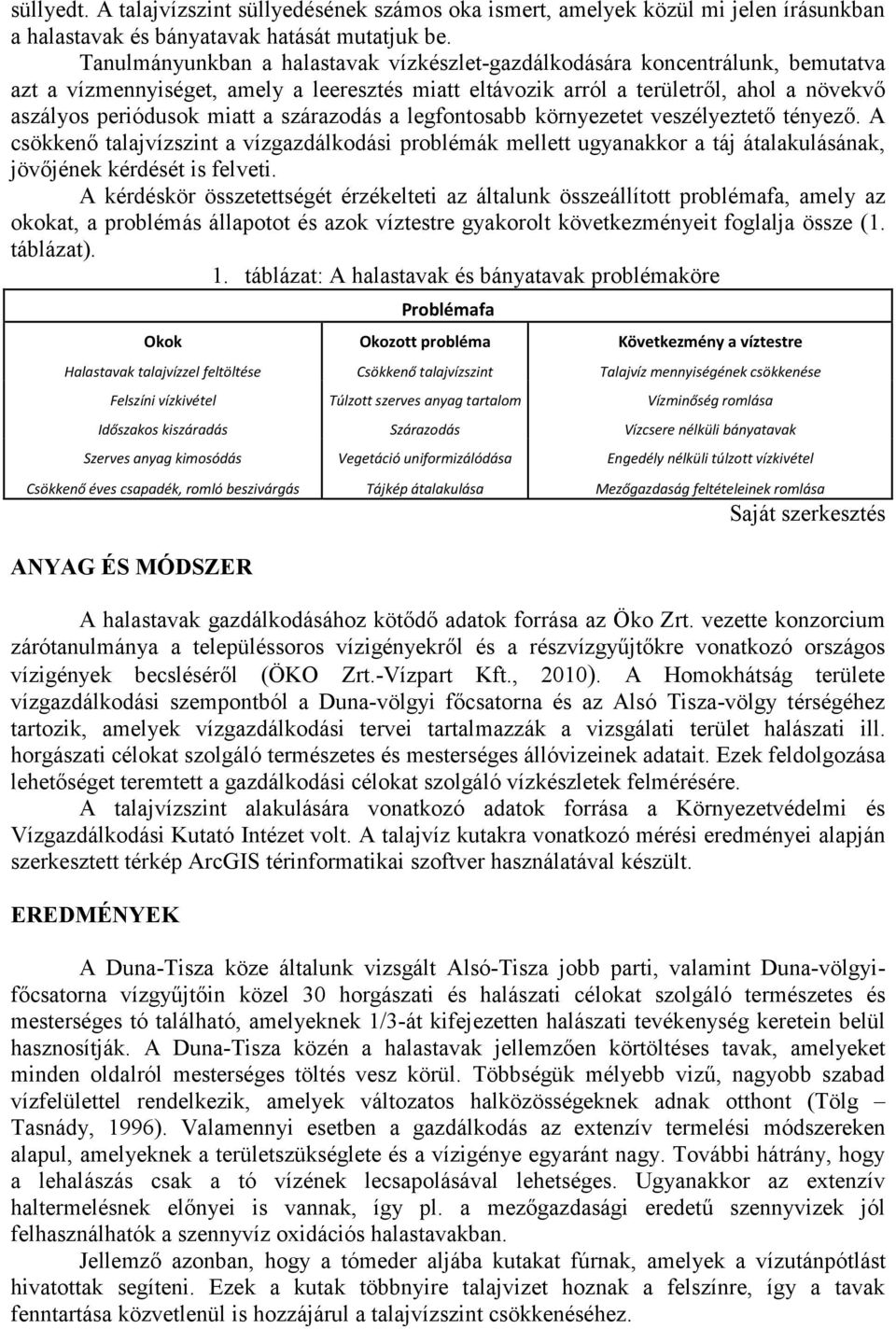 szárazodás a legfontosabb környezetet veszélyeztető tényező. A csökkenő talajvízszint a vízgazdálkodási problémák mellett ugyanakkor a táj átalakulásának, jövőjének kérdését is felveti.