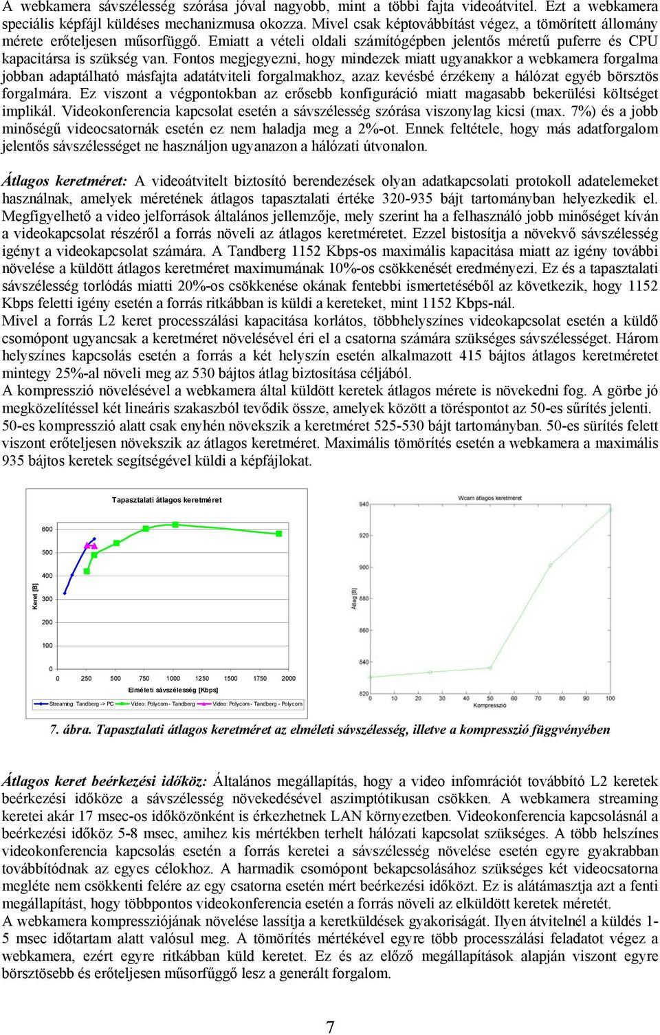 Fontos megjegyezni, hogy mindezek miatt ugyanakkor a webkamera forgalma jobban adaptálható másfajta adatátviteli forgalmakhoz, azaz kevésbé érzékeny a hálózat egyéb börsztös forgalmára.