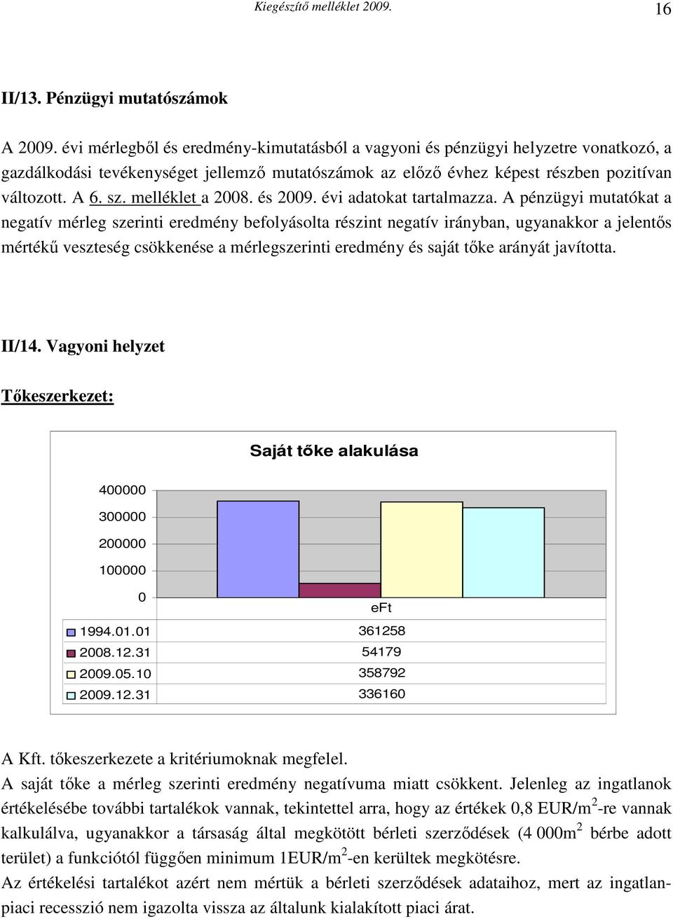 melléklet a 2008. és 2009. évi adatokat tartalmazza.