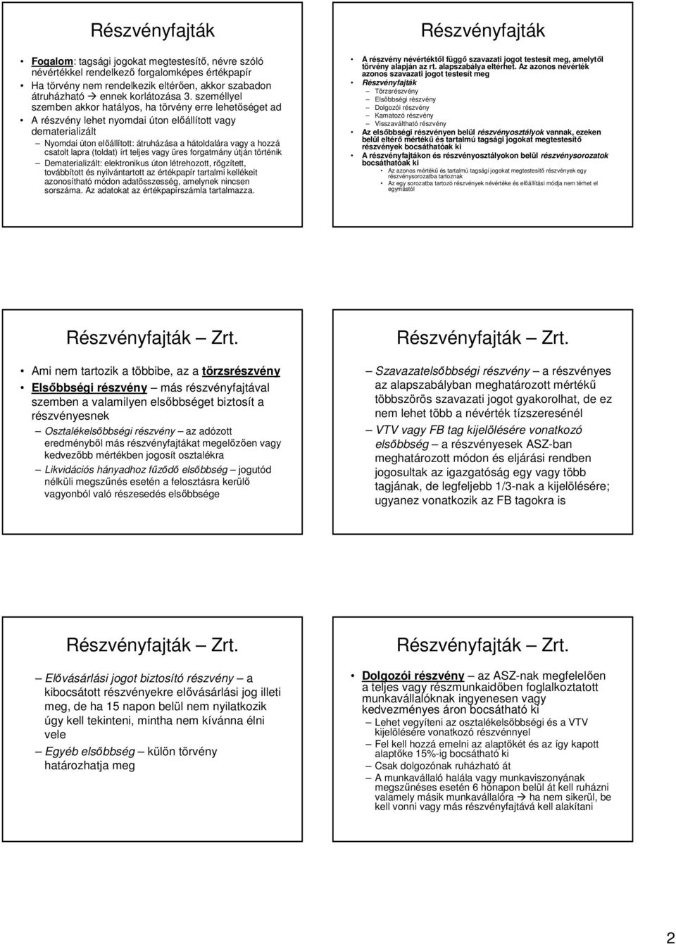 csatolt lapra (toldat) írt teljes vagy üres forgatmány útján történik Dematerializált: elektronikus úton létrehozott, rögzített, továbbított és nyilvántartott az értékpapír tartalmi kellékeit