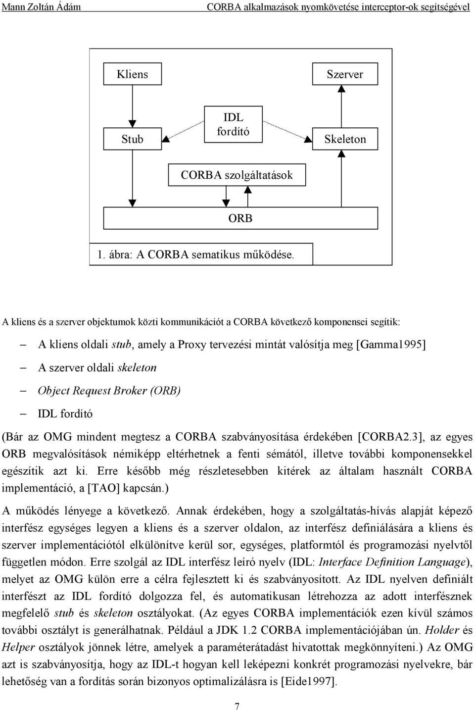 Object Request Broker (ORB) IDL fordító (Bár az OMG mindent megtesz a CORBA szabványosítása érdekében [CORBA2.