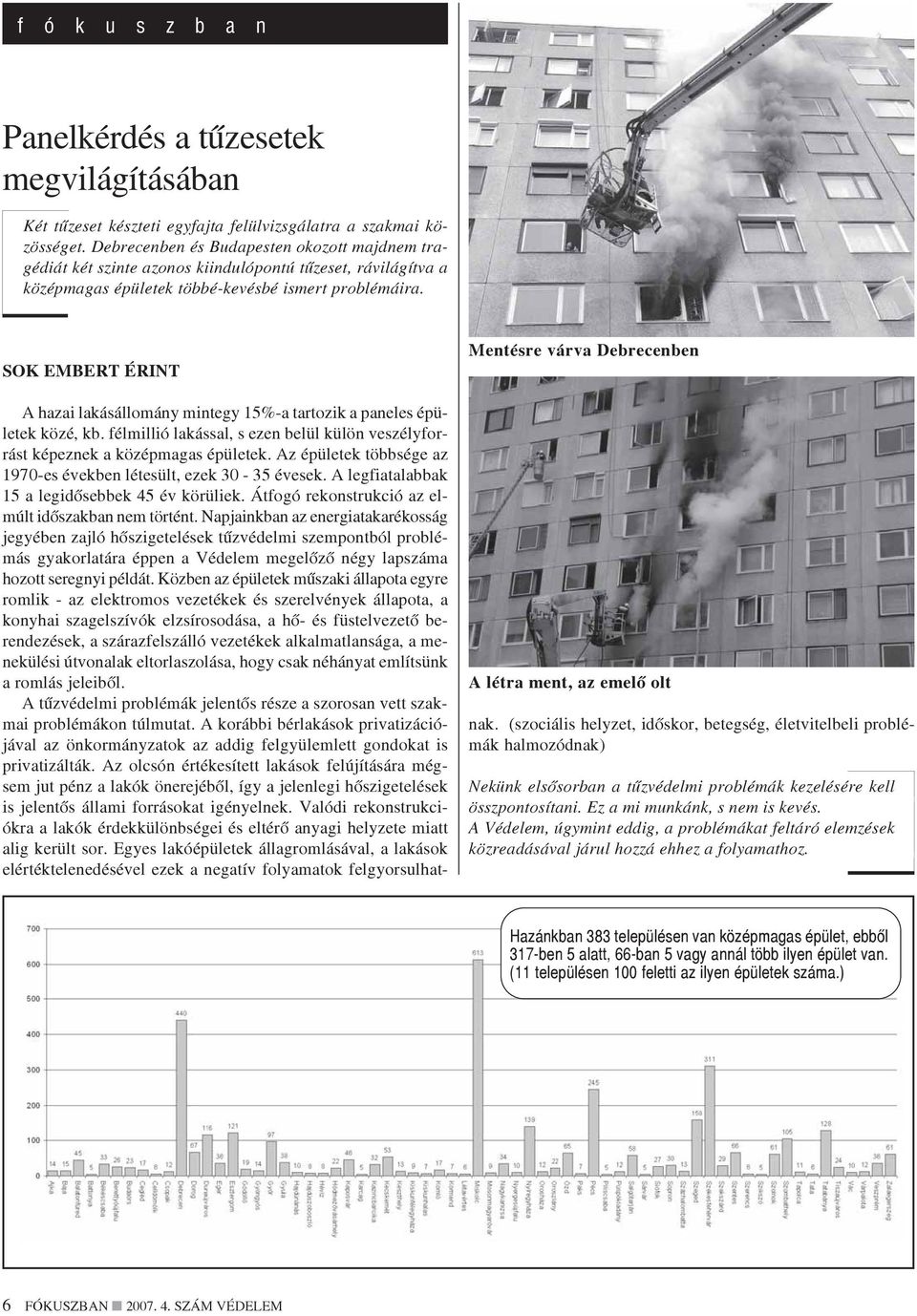 SOK EMBERT ÉRINT A hazai lakásállomány mintegy 15%-a tartozik a paneles épületek közé, kb. félmillió lakással, s ezen belül külön veszélyforrást képeznek a középmagas épületek.