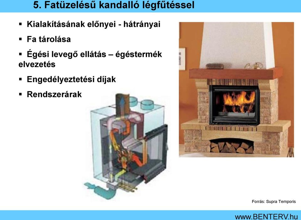 tárolása Égési levegő ellátás égéstermék