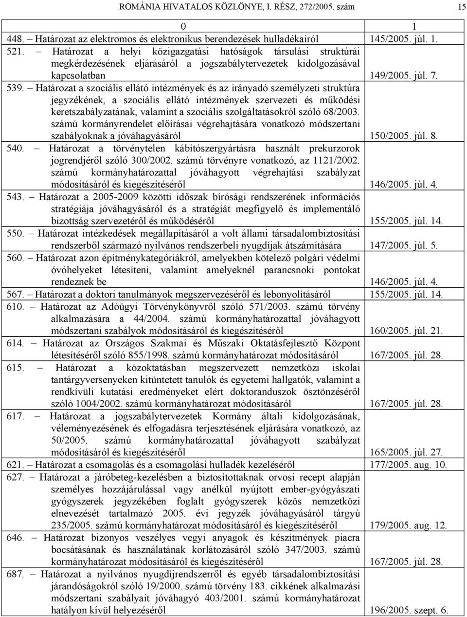 Határozat a szociális ellátó intézmények és az irányadó személyzeti struktúra jegyzékének, a szociális ellátó intézmények szervezeti és működési keretszabályzatának, valamint a szociális