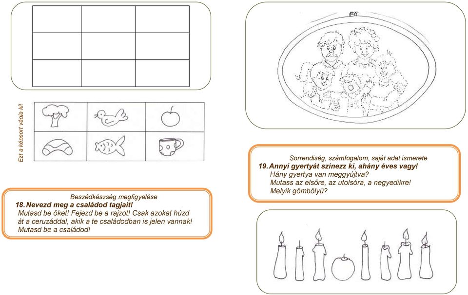 Mutasd be a családod! Sorrendiség, számfogalom, saját adat ismerete 19.