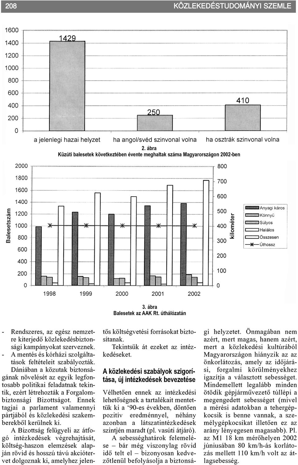 Dániában a közutak biztonságának növelését az egyik legfontosabb politikai feladatnak tekintik, ezért létrehozták a Forgalombiztonsági Bizottságot.