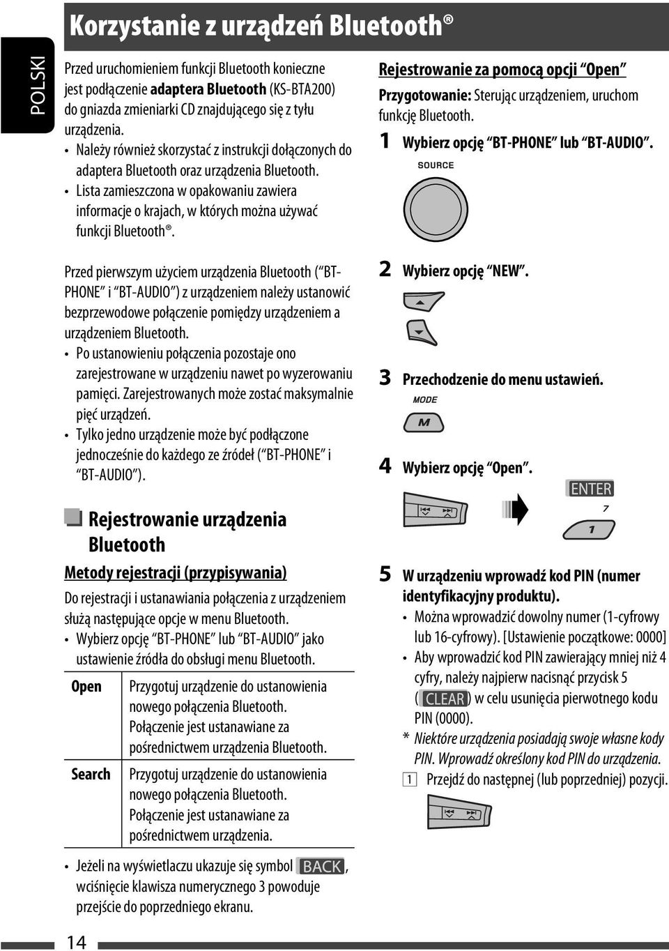 Lista zamieszczona w opakowaniu zawiera informacje o krajach, w których można używać funkcji Bluetooth.