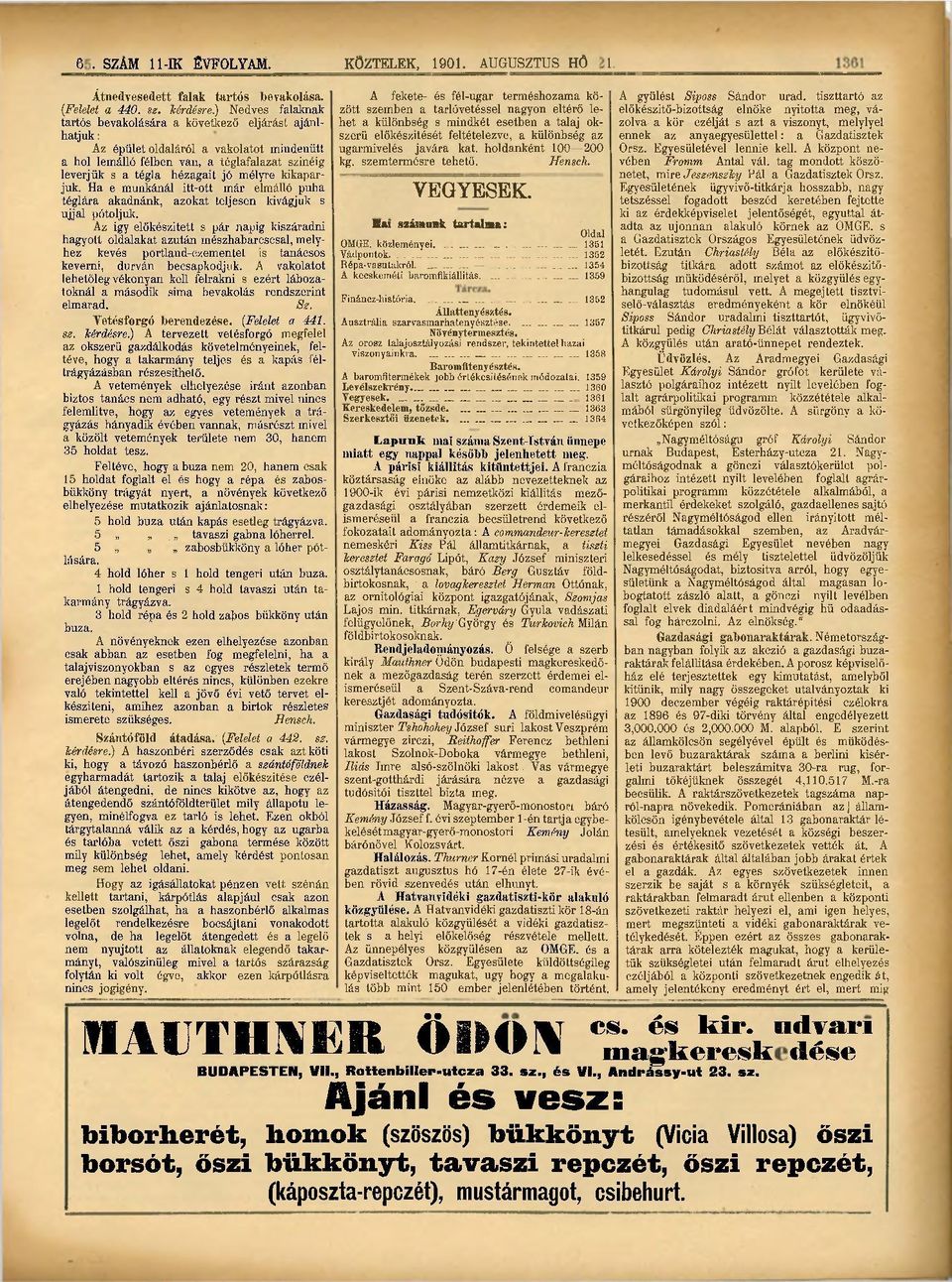 mélyre kikaparjuk. Ha e munkánál itt-ott már elmálló puha téglára akadnánk, azokat teljesen kivágjuk s ujjal pótoljuk.