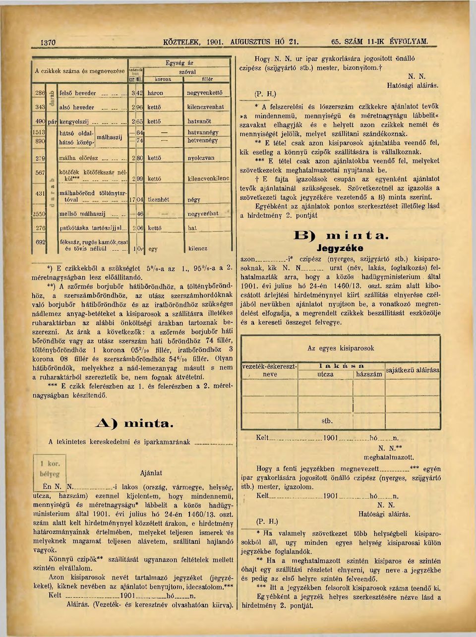 közép- málhaszij - 74 hetvennégy 2,9 málha előrész 2 80 kettő nyolczvan 567 kötőfék kötőfékszár nélkül*** ; 2 99 kettő kilencvenkilenc 03 431 málhabőrönd tölténytartóval 17 04 tizenhét négy 2550