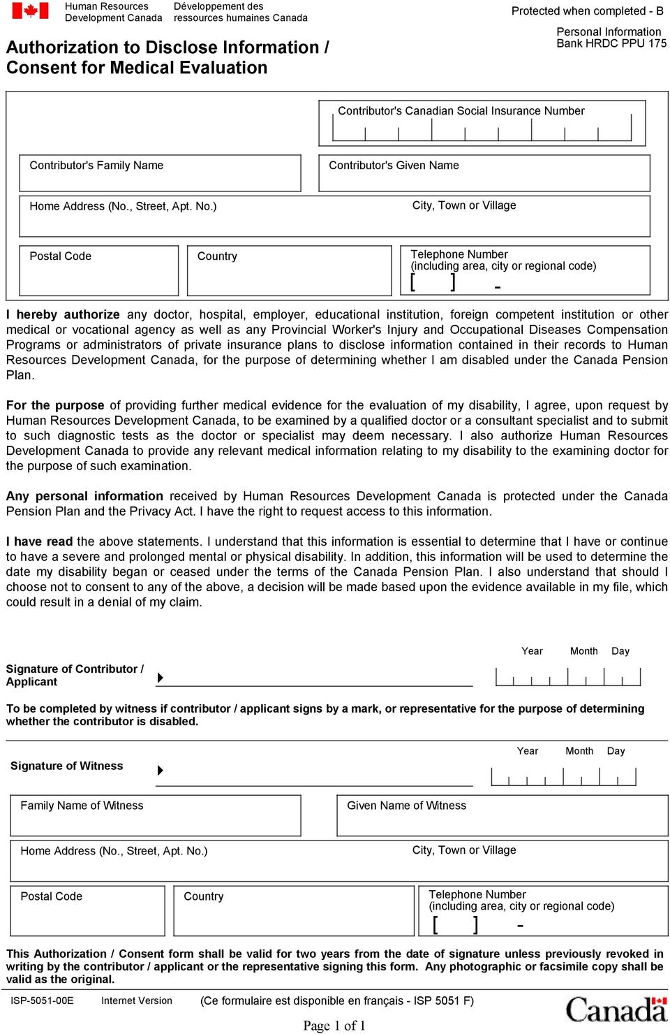 .) City, Town or Village Postal Code Country Telephone Number (including area, city or regional code) [ ] - I hereby authorize any doctor, hospital, employer, educational institution, foreign