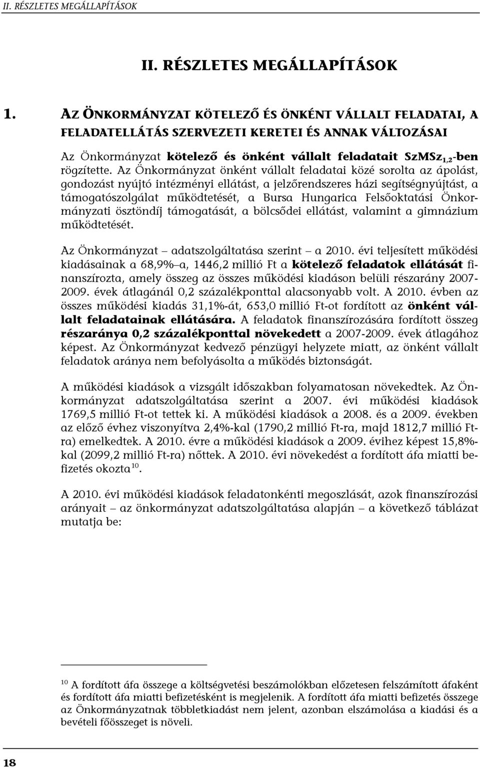 Az Önkormányzat önként vállalt feladatai közé sorolta az ápolást, gondozást nyújtó intézményi ellátást, a jelzőrendszeres házi segítségnyújtást, a támogatószolgálat működtetését, a Bursa Hungarica