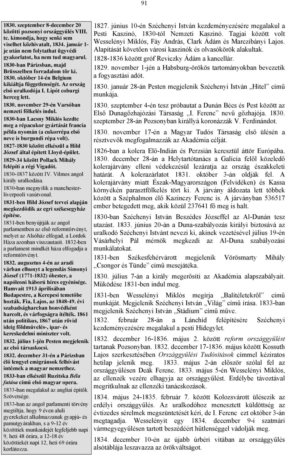 Az ország első uralkodója I. Lipót coburgi herceg lett. 1830. november 29-én Varsóban nemzeti fölkelés indul.