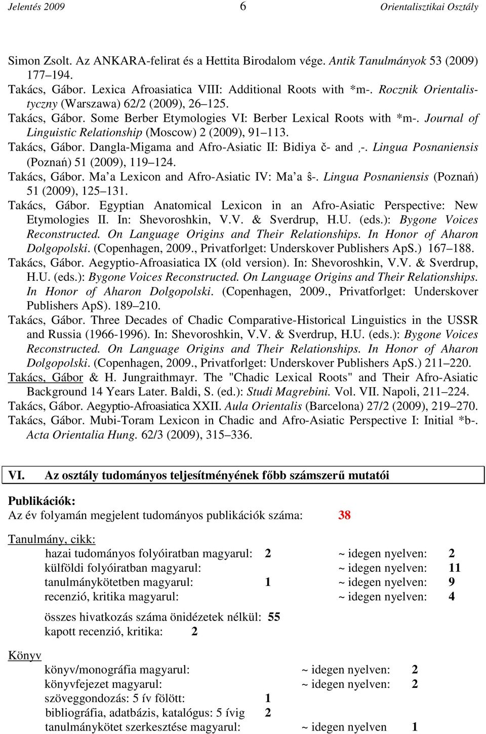 Journal of Linguistic Relationship (Moscow) 2 (2009), 91 113. Takács, Gábor. Dangla-Migama and Afro-Asiatic II: Bidiya č- and -. Lingua Posnaniensis (Poznań) 51 (2009), 119 124. Takács, Gábor. Ma a Lexicon and Afro-Asiatic IV: Ma a ŝ-.