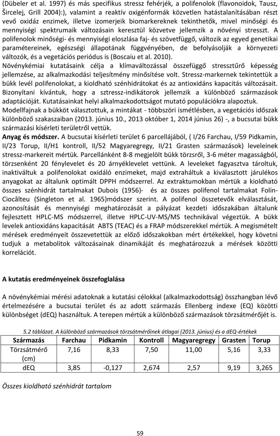 izomerjeik biomarkereknek tekinthetők, mivel minőségi és mennyiségi spektrumaik változásain keresztül közvetve jellemzik a növényi stresszt.