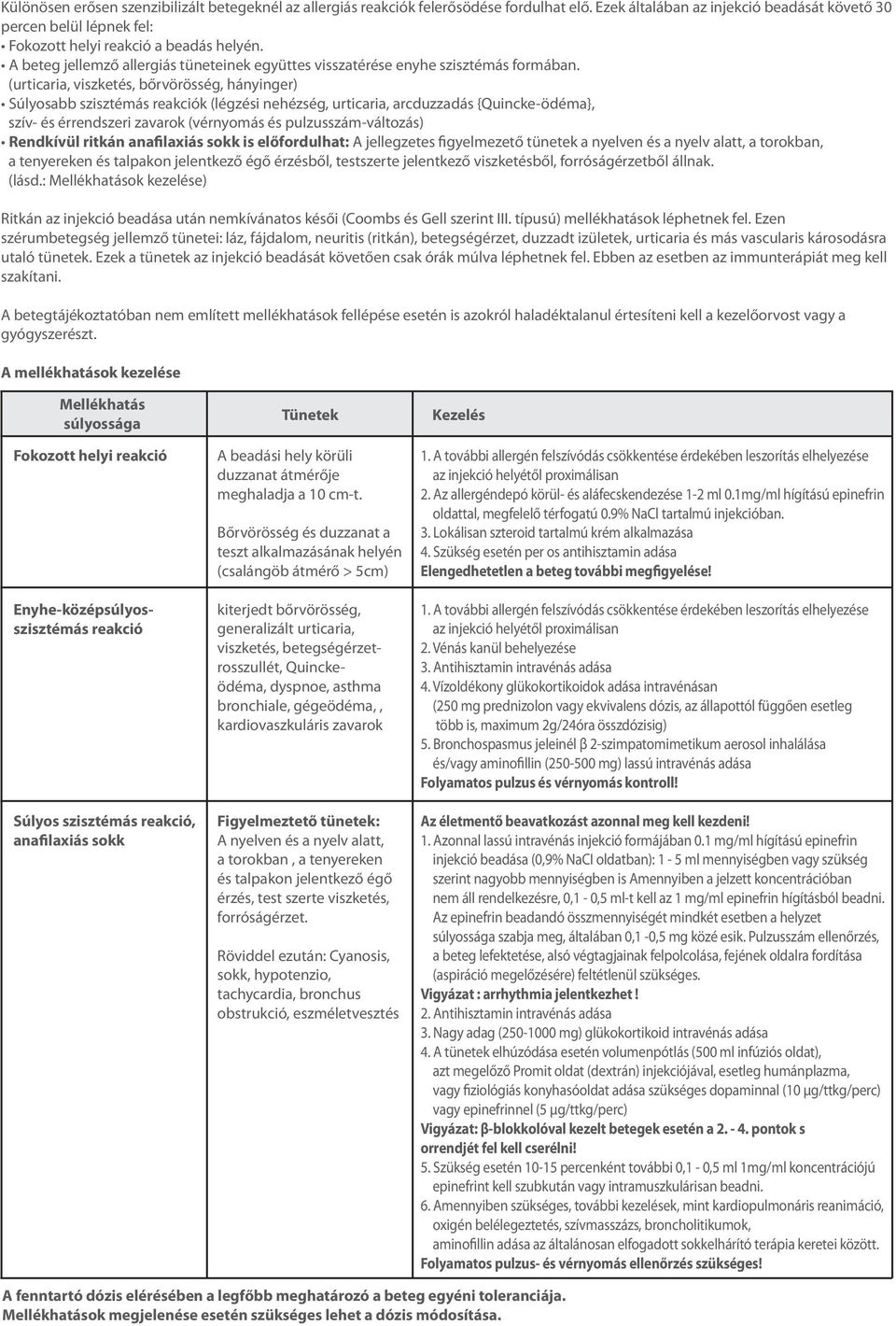 (urticaria, viszketés, bőrvörösség, hányinger) Súlyosabb szisztémás reakciók (légzési nehézség, urticaria, arcduzzadás {Quincke-ödéma}, szív- és érrendszeri zavarok (vérnyomás és pulzusszám-változás)