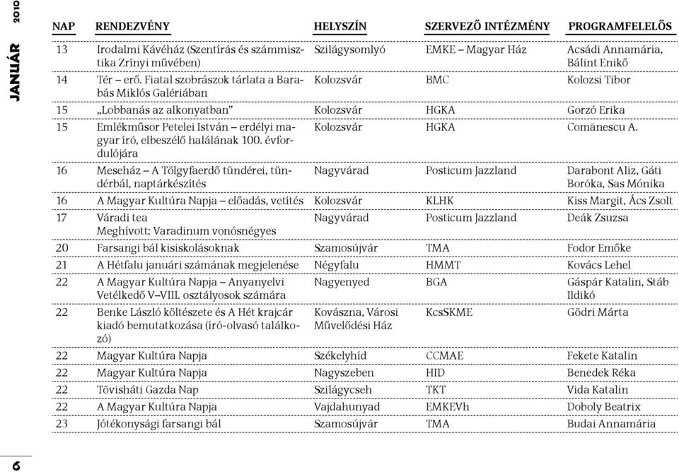 Emlékműsor Petelei István erdélyi magyar író, elbeszélő halálának 100. évfordulójára Kolozsvár HGKA Comănescu A.