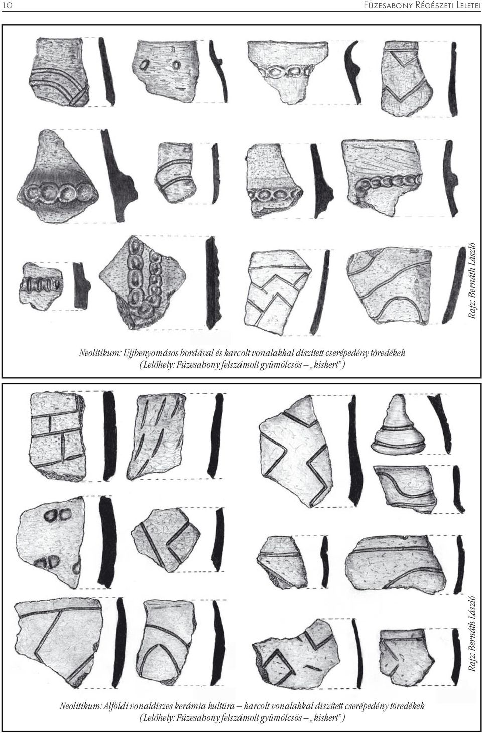 gyümölcsös kiskert ) Rajz: Bernáth László Neolitikum: Alföldi vonaldíszes kerámia kultúra 