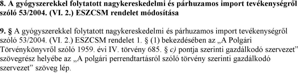 A gyógyszerekkel folytatott nagykereskedelmi és párhuzamos import tevékenységről szóló 53/2004. (VI. 2.