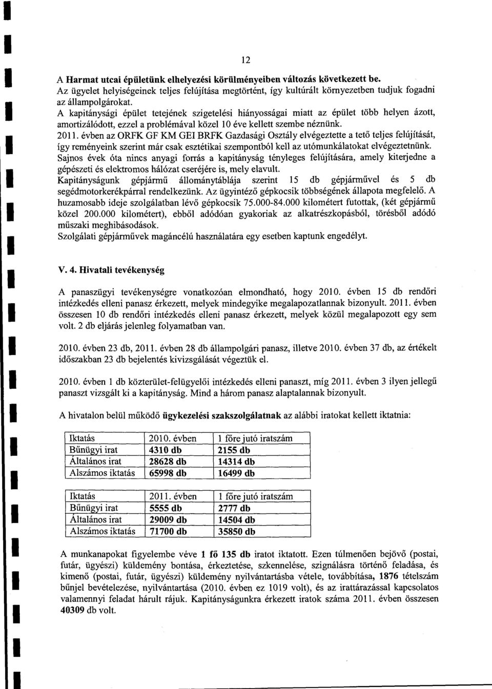 évben az ORFK GF KM GE BRFK Gazdasági Osztáy evégeztette a tető tejes feújítását, így reményeink szerint már csak esztétikai szempontbó ke az utómunkáatokat evégeztetnünk Sajnos évek óta nincs anyagi