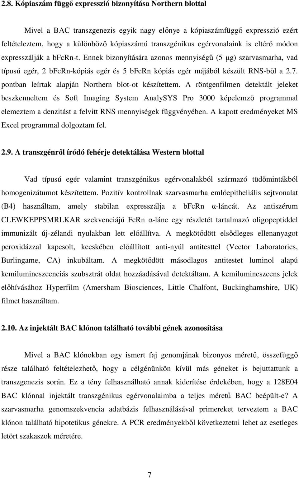 Ennek bizonyítására azonos mennyiségő (5 µg) szarvasmarha, vad típusú egér, 2 bfcrn-kópiás egér és 5 bfcrn kópiás egér májából készült RNS-bıl a 2.7.