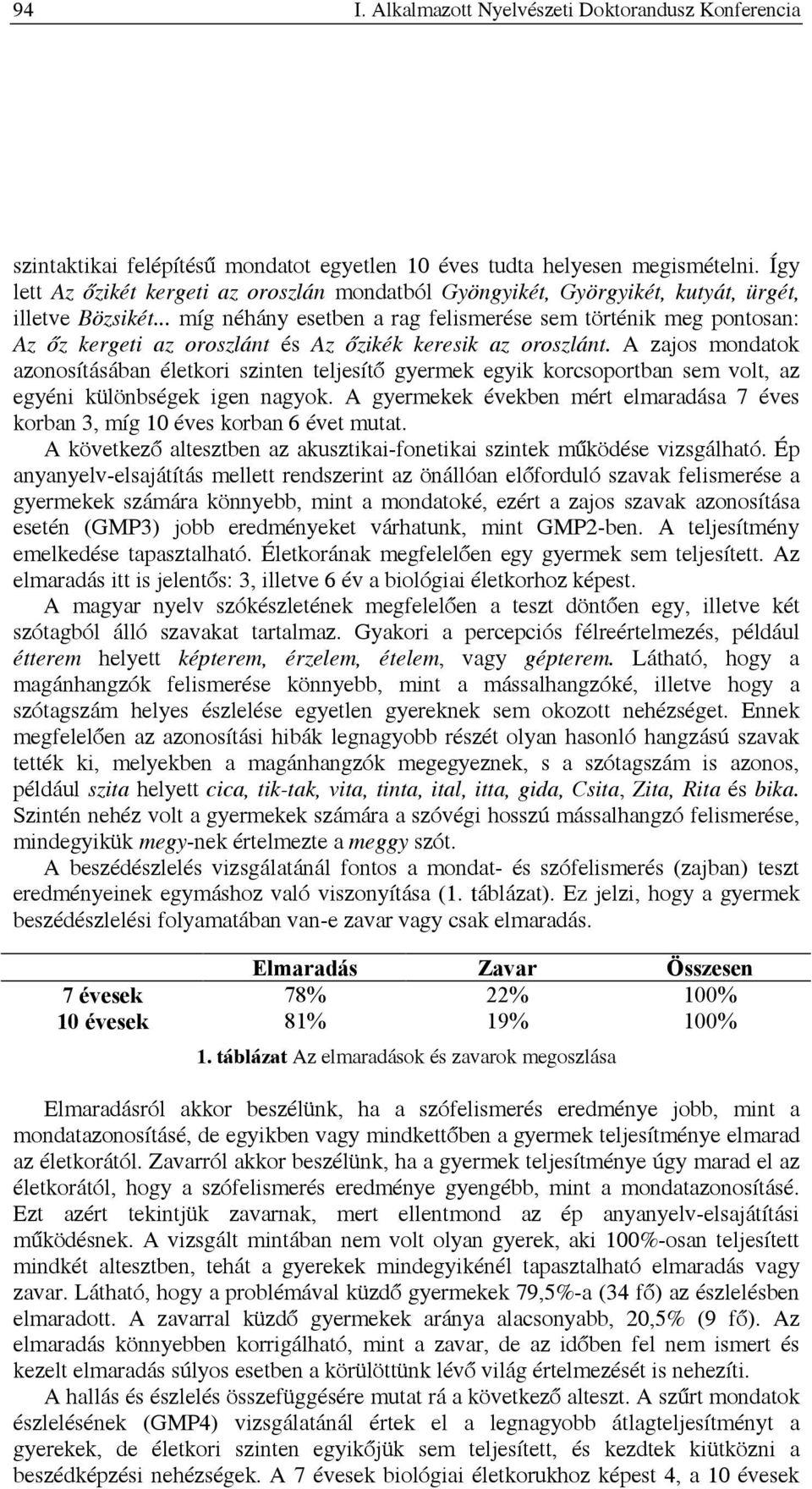 .. míg néhány esetben a rag felismerése sem történik meg pontosan: Az őz kergeti az oroszlánt és Az őzikék keresik az oroszlánt.