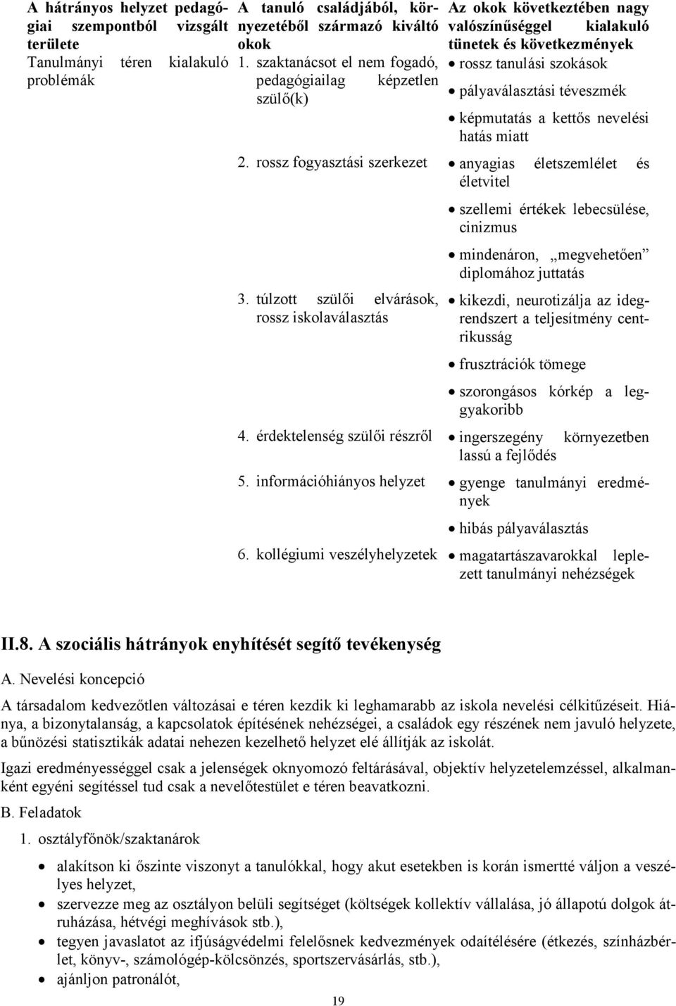 képmutatás a kettős nevelési hatás miatt 2. rossz fogyasztási szerkezet anyagias életszemlélet és életvitel 3.