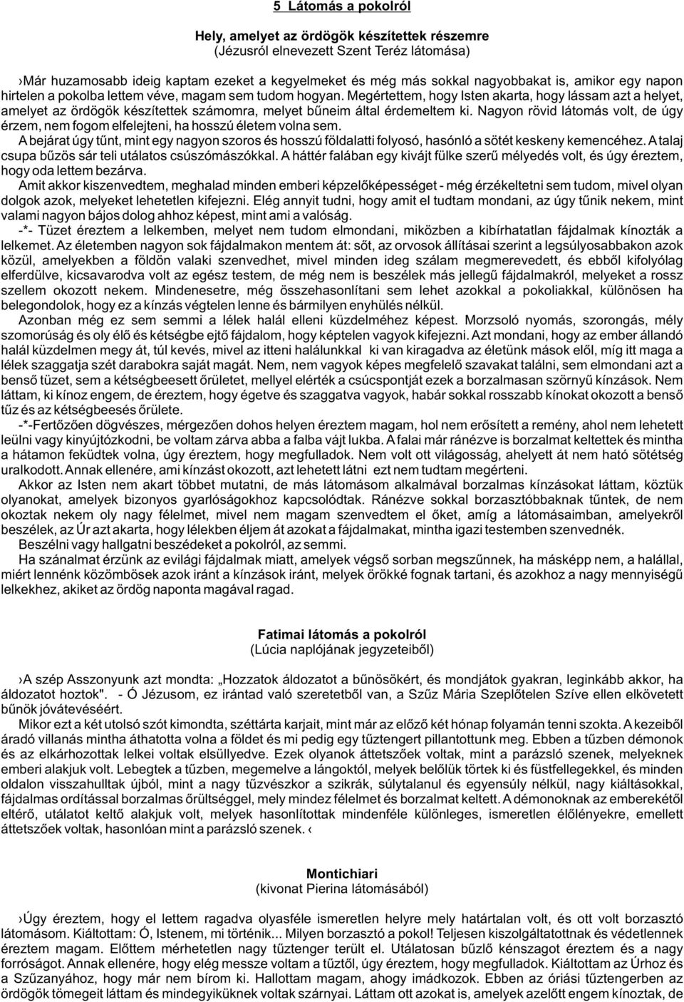 Nagyon rövid látomás volt, de úgy érzem, nem fogom elfelejteni, ha hosszú életem volna sem. A bejárat úgy tûnt, mint egy nagyon szoros és hosszú földalatti folyosó, hasónló a sötét keskeny kemencéhez.