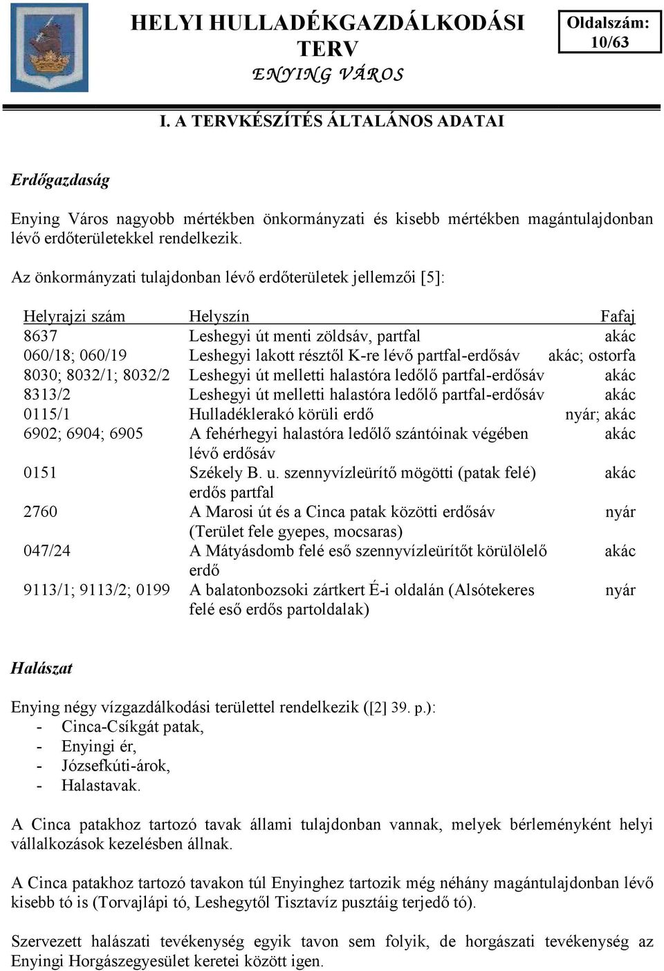 sáv akác; ostorfa 8030; 8032/1; 8032/2 Leshegyi út melletti halastóra led l partfal-erd sáv akác 8313/2 Leshegyi út melletti halastóra led l partfal-erd sáv akác 0115/1 Hulladéklerakó körüli erd