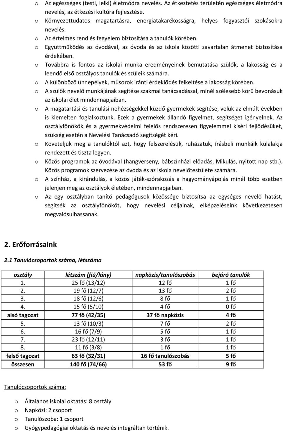 Együttműködés az óvdával, az óvda és az iskla közötti zavartalan átmenet biztsítása érdekében.