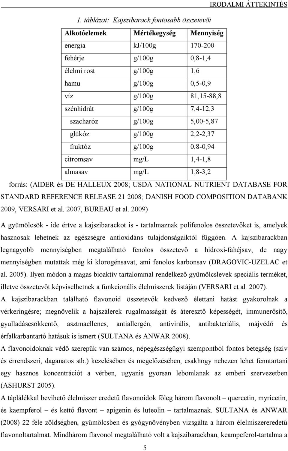 szénhidrát g/100g 7,4-12,3 szacharóz g/100g 5,00-5,87 glükóz g/100g 2,2-2,37 fruktóz g/100g 0,8-0,94 citromsav mg/l 1,4-1,8 almasav mg/l 1,8-3,2 forrás: (AIDER és DE HALLEUX 2008; USDA NATIONAL