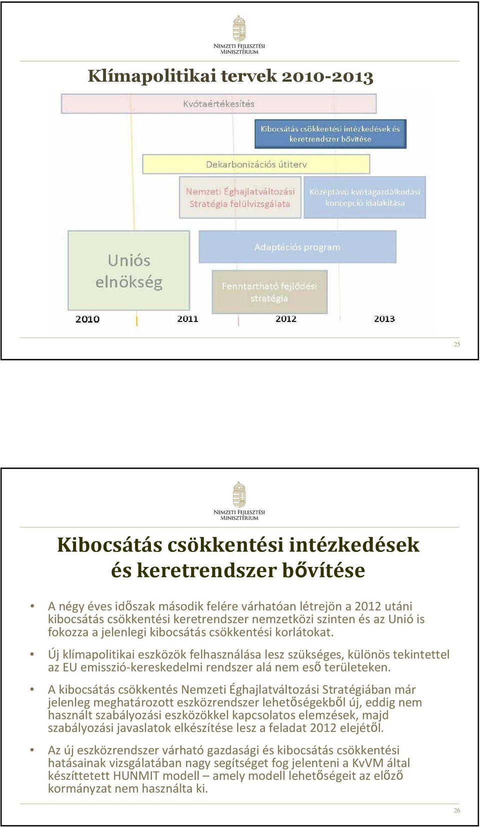 Új klímapolitikai eszközök felhasználása lesz szükséges, különös tekintettel az EU emisszió-kereskedelmi rendszer alánem esıterületeken.