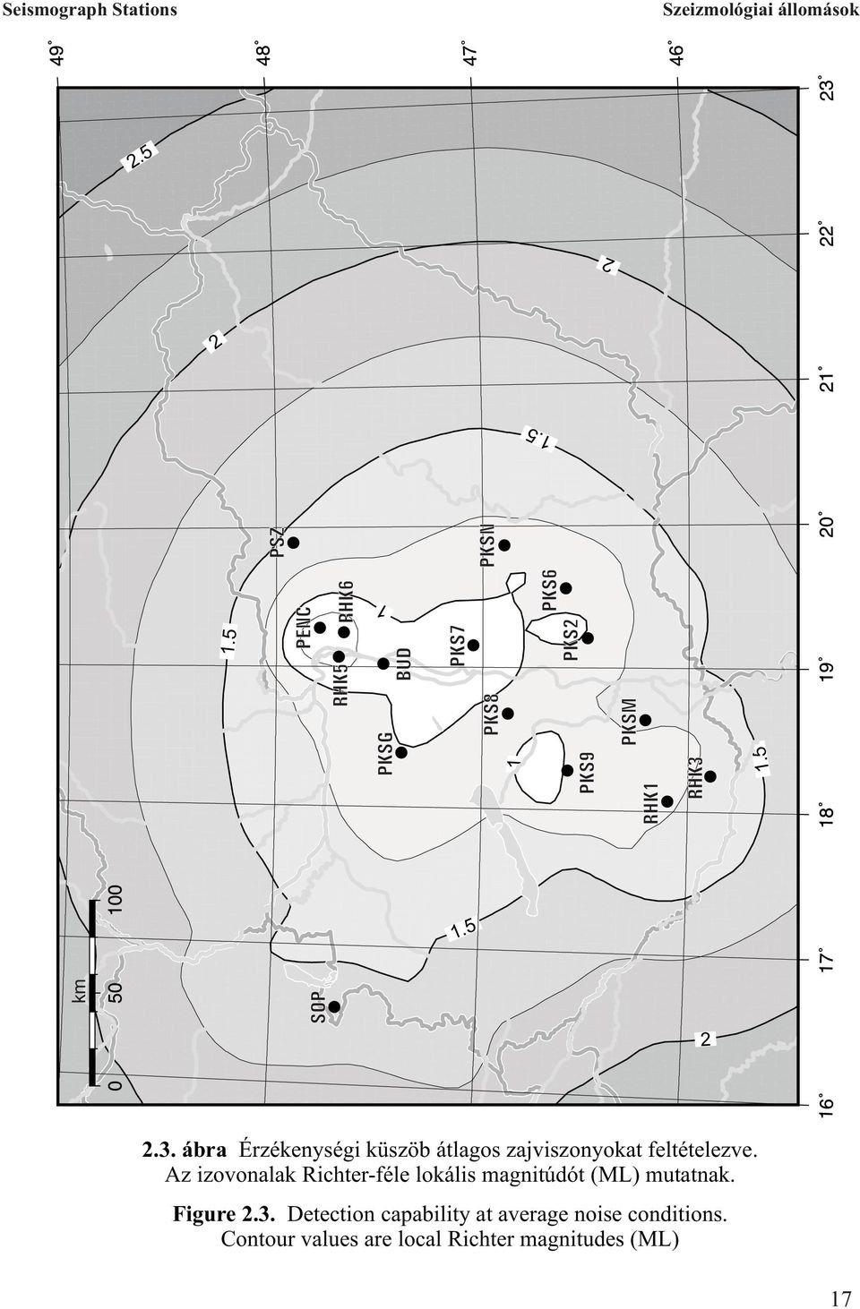 1.5 18Ê 1.5 km SOP 16Ê 2 16Ê 2.3. ábra Érzékenységi küszöb átlagos zajviszonyokat feltételezve.