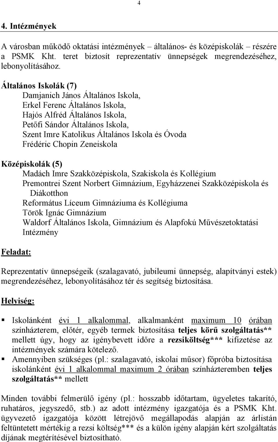 Zeneiskola Középiskolák (5) Madách Imre Szakközépiskola, Szakiskola és Kollégium Premontrei Szent Norbert Gimnázium, Egyházzenei Szakközépiskola és Diákotthon Református Líceum Gimnáziuma és