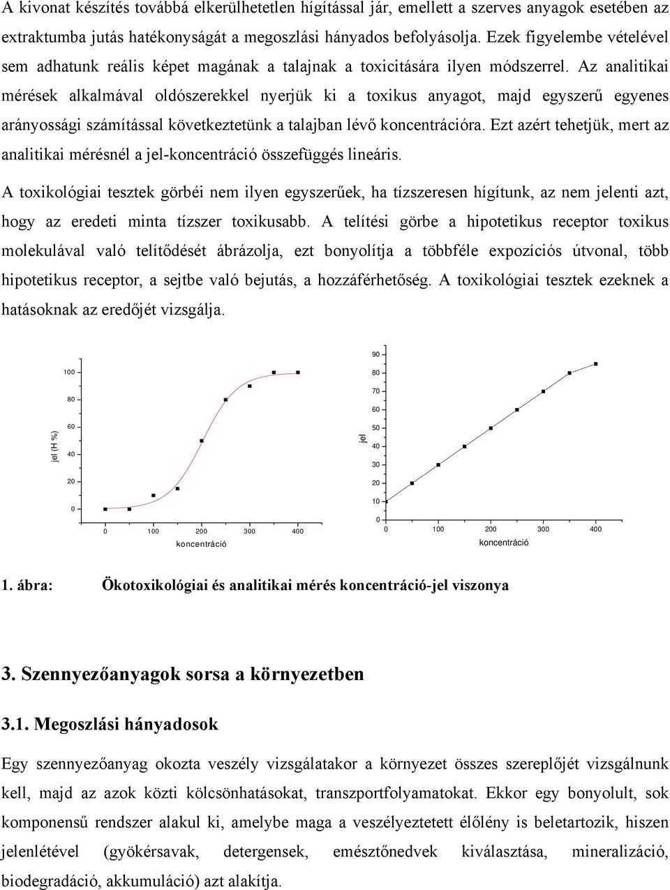 Az analitikai mérések alkalmával oldószerekkel nyerjük ki a toxikus anyagot, majd egyszerű egyenes arányossági számítással következtetünk a talajban lévő koncentrációra.