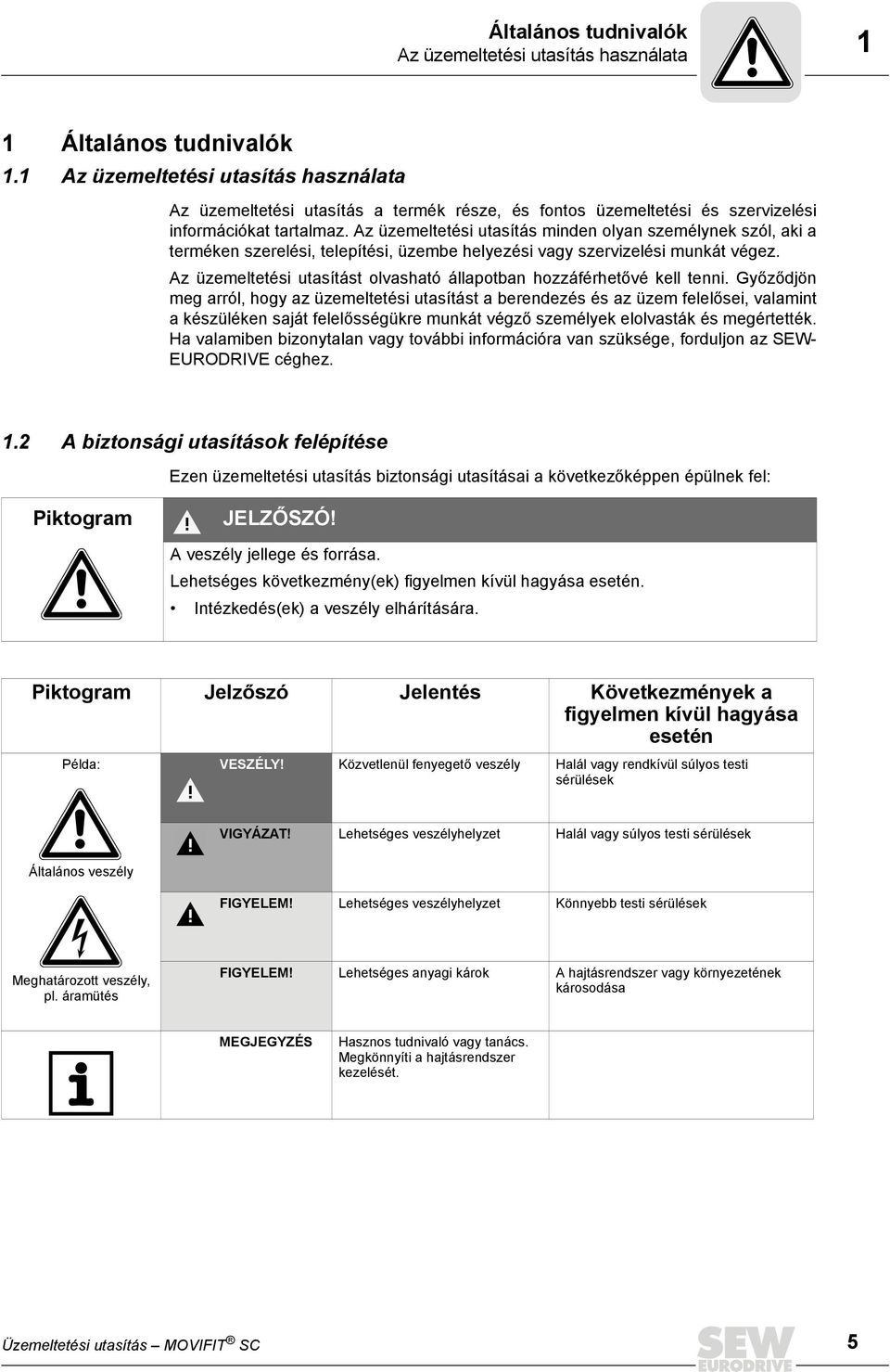 Az üzemeltetési utasítás minden olyan személynek szól, aki a terméken szerelési, telepítési, üzembe helyezési vagy szervizelési munkát végez.