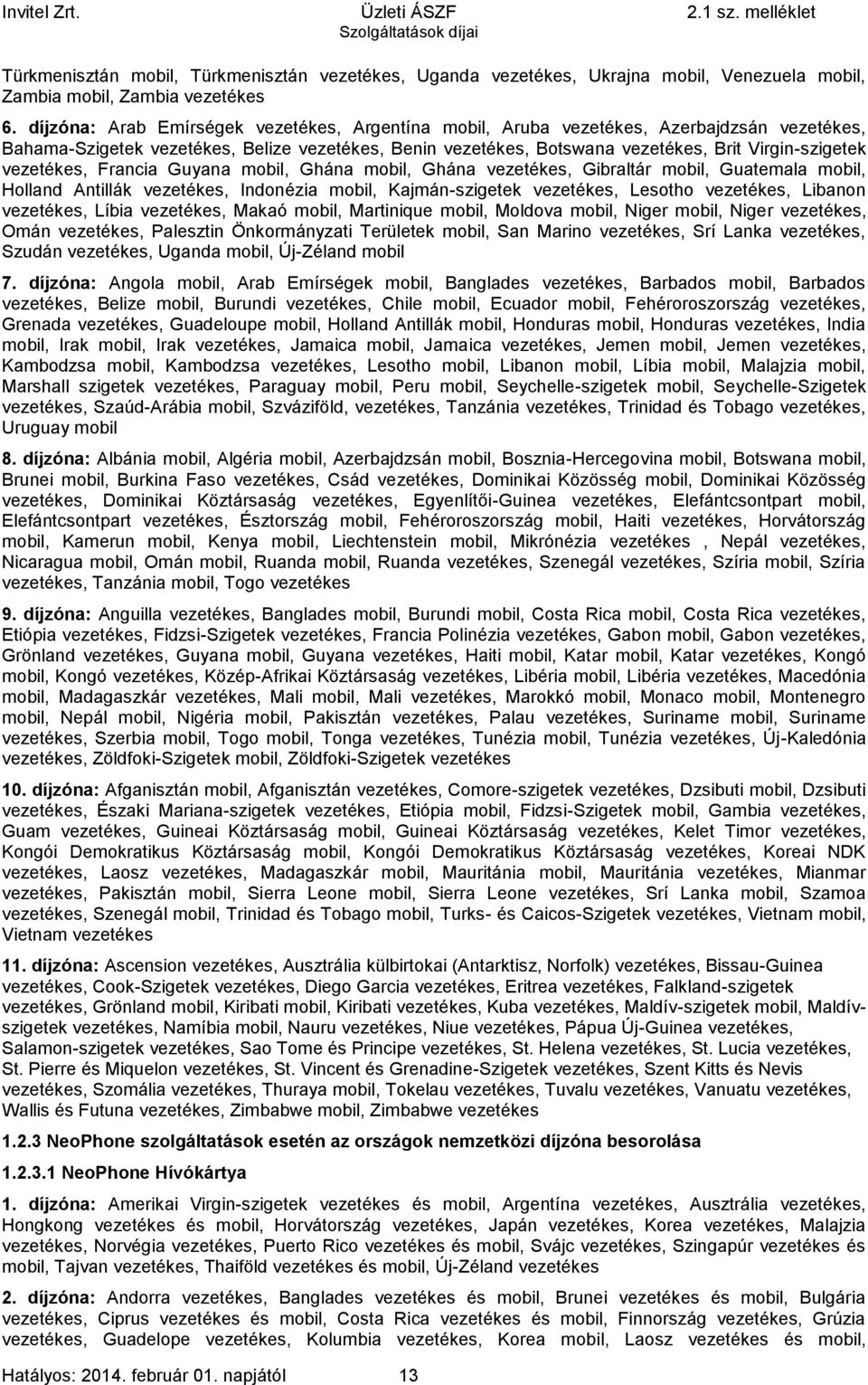 vezetékes, Francia Guyana mobil, Ghána mobil, Ghána vezetékes, Gibraltár mobil, Guatemala mobil, Holland Antillák vezetékes, Indonézia mobil, Kajmán-szigetek vezetékes, Lesotho vezetékes, Libanon