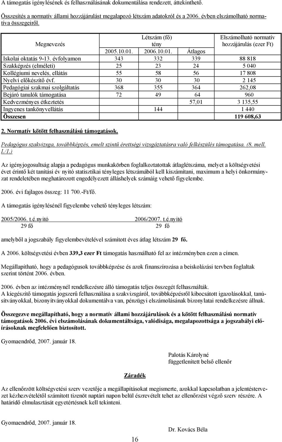 évfolyamon 343 332 339 88 818 Szakképzés (elméleti) 25 23 24 5 040 Kollégiumi nevelés, ellátás 55 58 56 17 808 Nyelvi előkészítő évf.