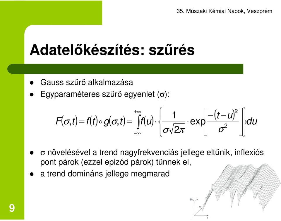 nagyfrekvenciás jellege eltnik, inflexiós pont párok (ezzel epizód