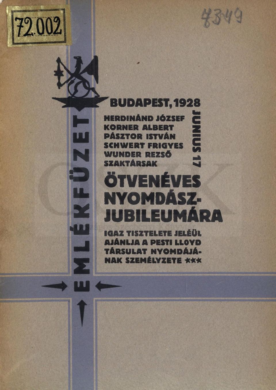 a k tar s a k ÖTVENÉVES NYOMDÁSZ JUBILEUMÁRA IGAZ TISZTELETE