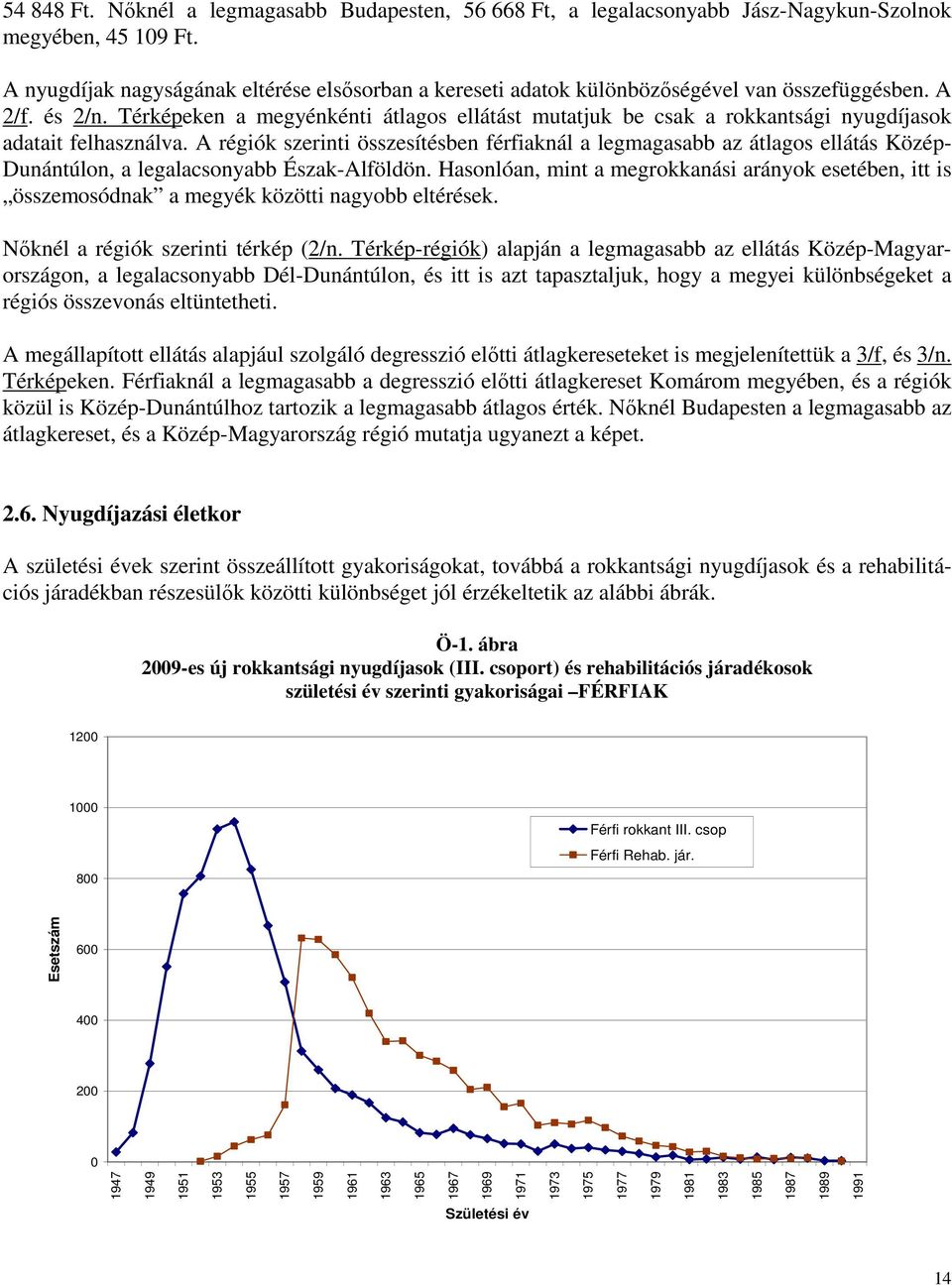 Térképeken a megyénkénti átlagos ellátást mutatjuk be csak a rokkantsági nyugdíjasok adatait felhasználva.