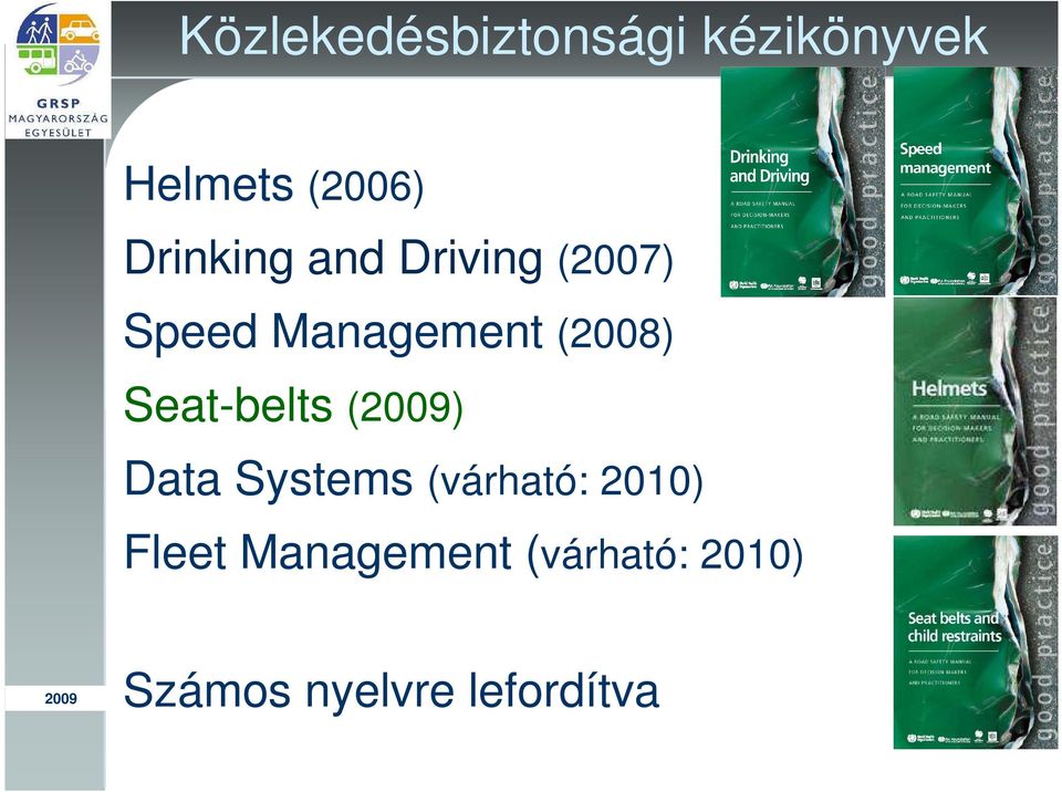 (2008) Seat-belts () Data Systems (várható: 2010)